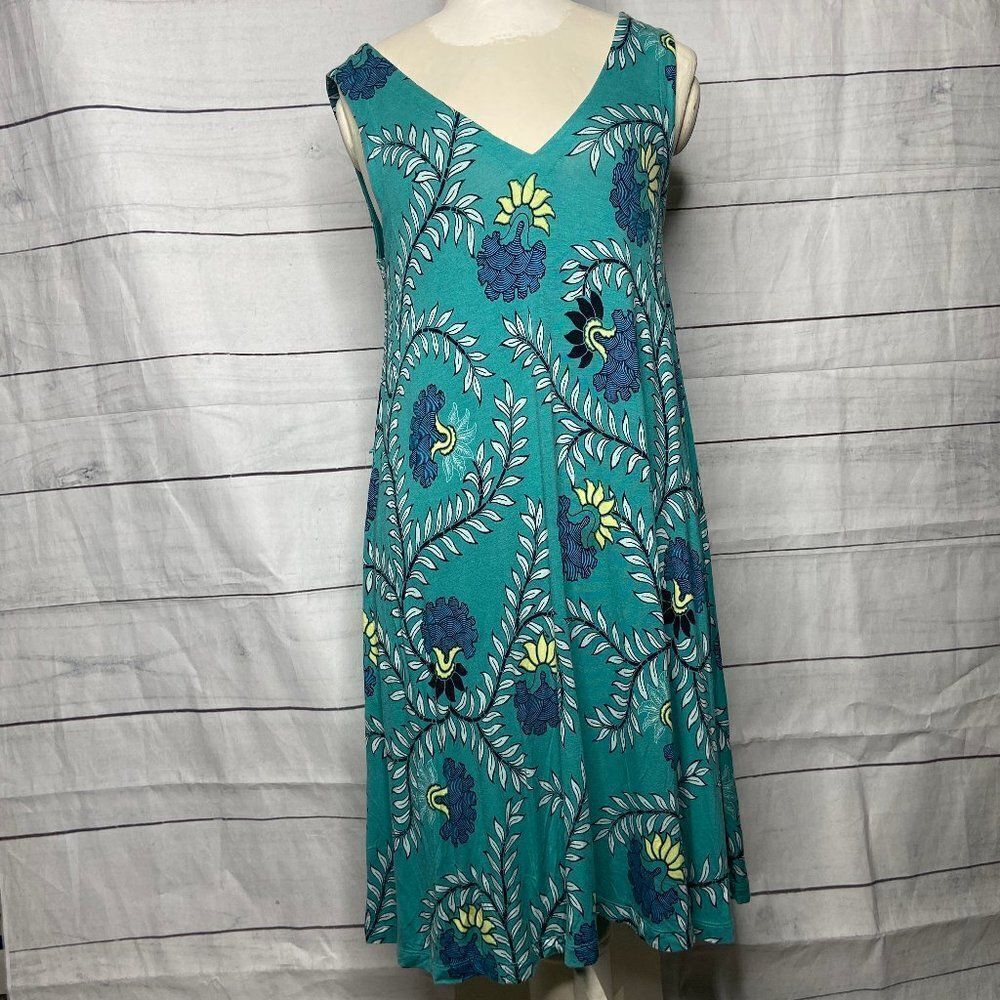 LoftΒ teal dress sizeβsmall vβneck